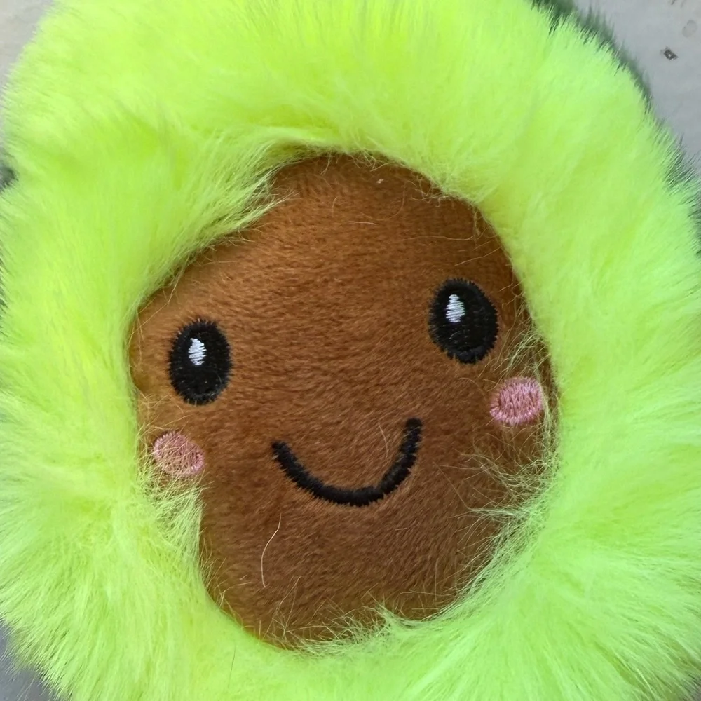 Smiling Avocado Plush Bag Charm or Keychain